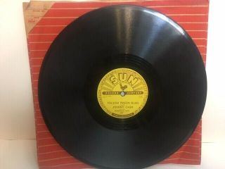 Vintage Johnny Cash Sun Records 78 Lp Vinyl Album Folsom Prison Blues Ec