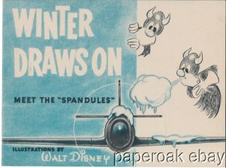 1943 Walt Disney Studios Illustrated World War Ii Booklet