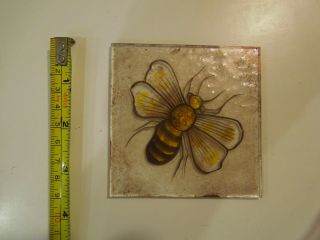 Victorian Stained Glass Fragment Of A Bumble Bee.