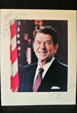 Ronald Reagan Personalized Official White House Signed Photo