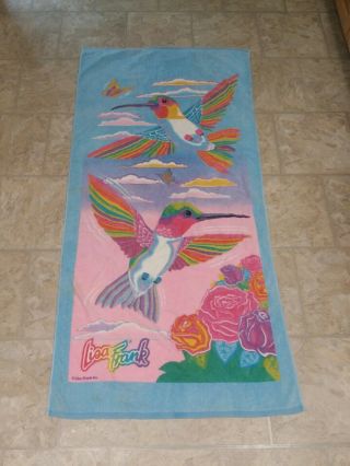 Vintage Lisa Frank Hummingbird Beach Towel
