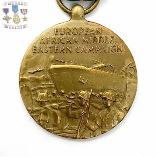 WWII US ARMY EUROPEAN AFRICAN MIDDLE EASTERN CAMPAIGN MEDAL BATTLE STAR REF 21 2