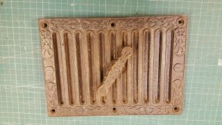 Antique Victorian A.  Kenrick & Sons 9x6 Cast Iron Pull Cord Air Vent