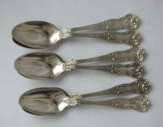 Pretty Set Of 6 Antique Solid Sterling Silver Tea Spoons 1902/ L 12.  5 Cm/ 122 G