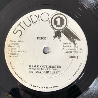 Brigadair Jerry Ram Dance Master B/w Blank Studio One Reggae