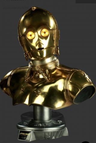 Sideshow Star Wars C3po 1 - 1 Statue Bust Limited Edition Life Size
