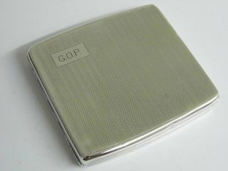 A Large Heavy Solid Sterling Silver Cigarette Card Case - Birmingham C1926 154g