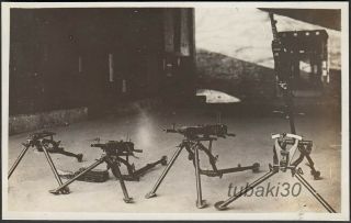 V8 WwⅡoriginal Japanese Army Photo Captured Chinese Army Machine Guns