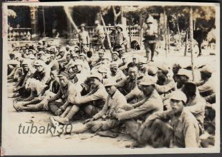 V2 WwⅡoriginal Japanese Army Photo Prisoner Of War Chinese Army Soldiers