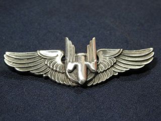 A,  Wwii Us Army Air Corps Aerial Gunner Wing Sterling Amico Shirt Size Pin Aaf