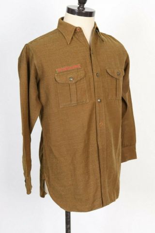 Vintage 30s 40s Sweet - Orr Boy Scouts Bsa Official Uniform Shirt Usa Mens Medium