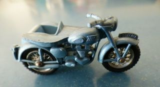 Vintage Matchbox Lesney No.  4 Triumph T110 Motorcycle And Sidecar