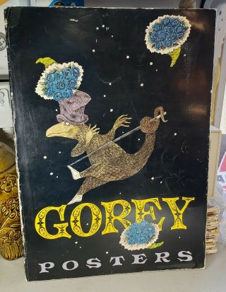 Gorey Posters - Vintage 1979 Edward Gorey Illustrated Large Art Book