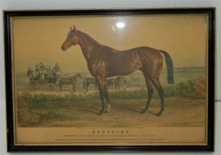 Framed Print 1867 Engraving Horse Kentucky Jerome Travers Racing Knoedler Goupil
