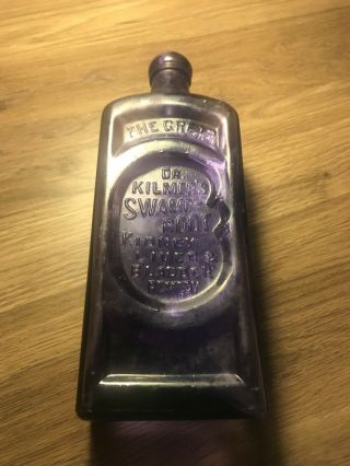 Ultimate Old Quack Medicine Rare Purple Bottle Great Dr Kilmer 