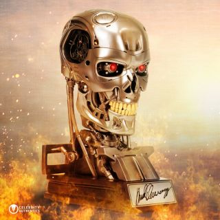 Arnold Schwarzenegger Autographed Terminator T - 800 Endoskeleton 1:1 Prop Bust