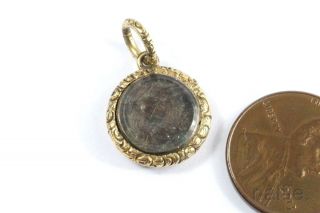 Antique English Gold Filled Hair Locket Sentimental Charm Pendant C1850