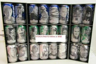 Mib Star Wars Episode 1 Exclusive Pepsi Display Collectors Item Set Of 24 Cans