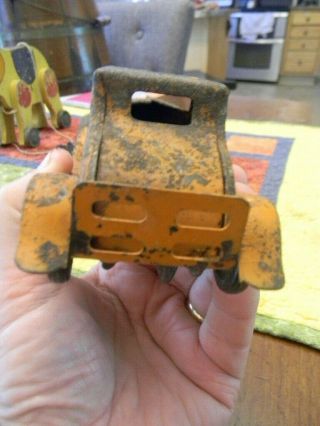 Vintage Antique SIGNED / STAMPED GIRARD Pressed Steel Coupe Toy Car 3