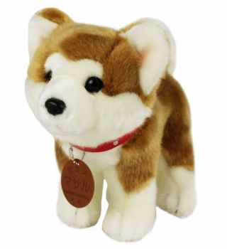 Akita Dog Plush Doll " Masaru " Model Alina Zagitova Standing M 5.  6inch (h) Brown