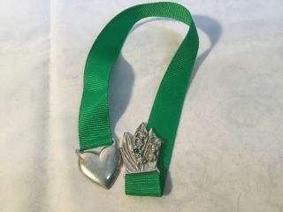 Kirk Stieff Pewter Ribbon Bookmark May Birthday Lily Of The Valley