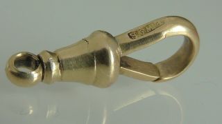 VINTAGE 18 ct SOLID YELLOW GOLD ALBERT WATCH CHAIN SWIVEL DOG CLIP CLASP 2.  2g 3