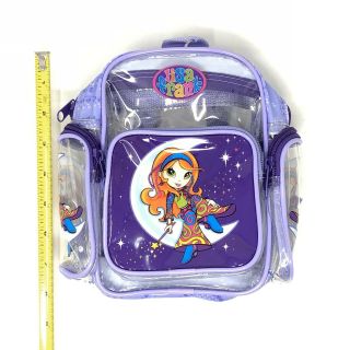 Vintage 90s Lisa Frank Moon Girl 8 " Inch Mini Purple / Clear Funpack Backpack