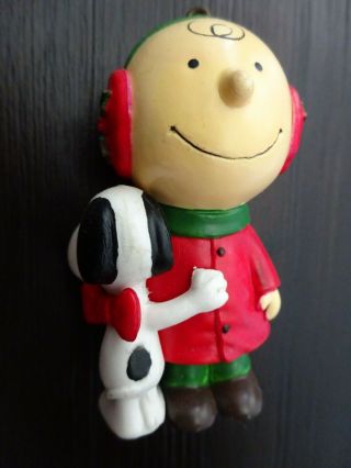 Charlie Brown With Snoopy Christmas Ornament