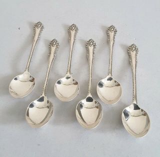 Pretty Set 6 Victorian Ant.  Solid Silver Tea /coffee Spoons.  73gms.  Sheff.  1897