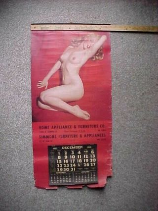 1952 Pinup Calendar Golden Dreams Marilyn Monroe 16 " X 33 "