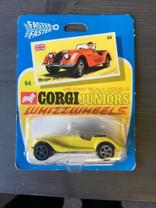 1970 Corgi Juniors 64 Morgan Plus 8 On Card 