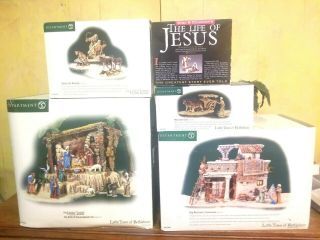 Dept 56 Little Town Of Bethlehem Nativity /rug Merchant/ Cart/ Presepio/ More