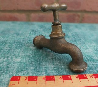 Reclaimed Vintage Solid Bronze / Brass Cold Water Tap Great Patina (1)