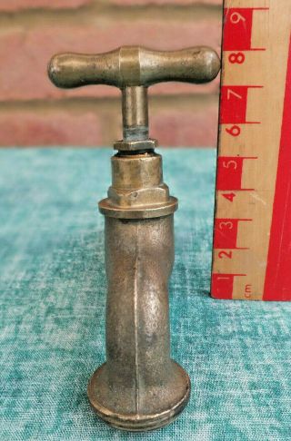 RECLAIMED VINTAGE SOLID BRONZE / BRASS COLD WATER TAP GREAT PATINA (1) 3