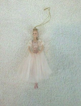 1997 Sugar Plum Fairy Barbie Nutcracker Porcelain Avon Christmas Ornament
