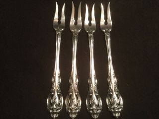 Gorham La Scala Sterling Silver Set Of 4 Olive Pickle Forks