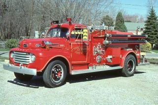 Kirkwood Nj 1950 Ford American Lafrance Pumper - Fire Apparatus Slide