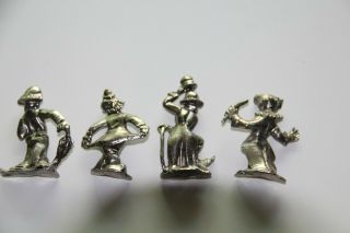 Pewter Clowns / Circus Characters Set Of Four (4) Figurines
