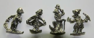 PEWTER Clowns / Circus Characters Set of Four (4) Figurines 2