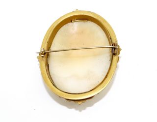 A Large Antique Victorian Gold Plated Shell Cameo Brooch 15443 3