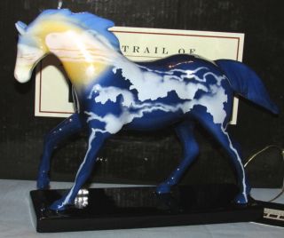 2003 Trail of Painted Ponies Lightning Bolt Colt 2E Horse Ceramic Box & Tag EXC 2