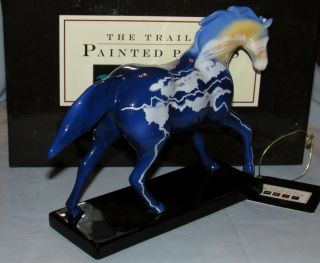 2003 Trail of Painted Ponies Lightning Bolt Colt 2E Horse Ceramic Box & Tag EXC 3
