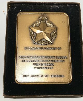World War Ii Brass Boy Scout Grave Marker Blank Rc1