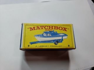 Matchbox Lesney 9d Boat & Trailer Model Type E4 Empty Box Only