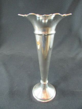 Large Solid Silver Flower Vase C.  1924