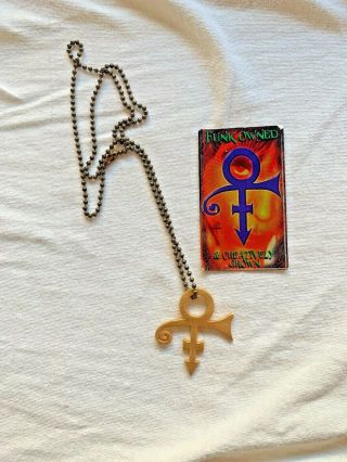 Rare Vintage Prince Artist Symbol Necklace Ball Chain Npg Store 1990s