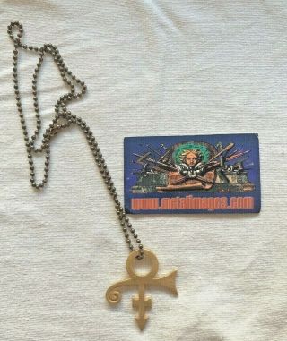 Rare Vintage Prince Artist Symbol Necklace Ball Chain NPG Store 1990s 2