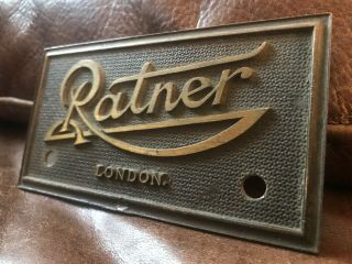 Vintage Rayners Safe Plaque / Plate Sign Brass / Bronze