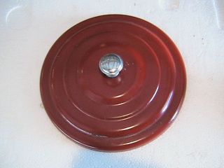 Lance Counter Cracker Jar Red Metal Lid 6 3/4 Inch