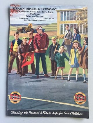 Vintage Minneapolis - Moline Farm Advertising Brochure 1948 Tractors Implements
